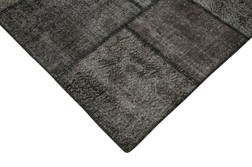 Kirk Yama Black Patchwork Cotton Wool Handmade Area Rug 9'11'' x 13'2''