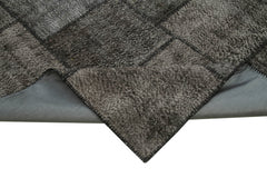 Kirk Yama Black Patchwork Cotton Wool Handmade Area Rug 9'11'' x 13'2''