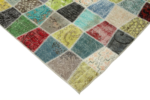 Kirk Yama Grey Patchwork Cotton Wool Handmade Area Rug 10'1'' x 13'2''