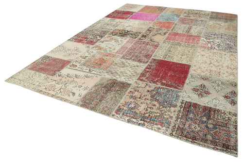 Kirk Yama Grey Patchwork Cotton Wool Handmade Area Rug 8'3'' x 11'8''