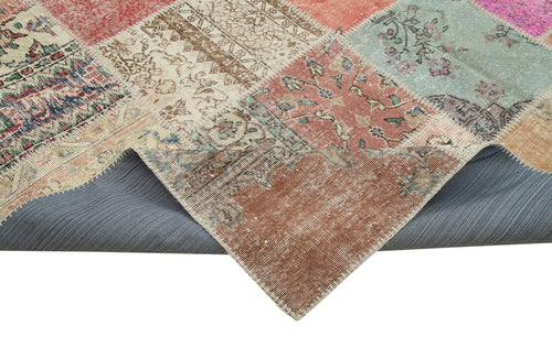 Kirk Yama Grey Patchwork Cotton Wool Handmade Area Rug 8'3'' x 11'8''