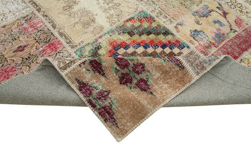 Kirk Yama Grey Patchwork Cotton Wool Handmade Area Rug 8'2'' x 11'7''