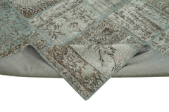 Kirk Yama Grey Patchwork Cotton Wool Handmade Area Rug 8'2'' x 11'7''
