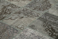 Kirk Yama Grey Patchwork Cotton Wool Handmade Area Rug 8'3'' x 11'8''