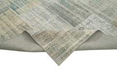 Kirk Yama Blue Patchwork Cotton Wool Handmade Area Rug 8'6'' x 11'8''