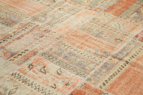 Kirk Yama Grey Patchwork Cotton Wool Handmade Area Rug 8'5'' x 11'7''