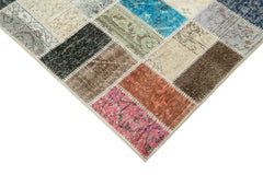 Kirk Yama Grey Patchwork Cotton Wool Handmade Area Rug 8'8'' x 11'6''