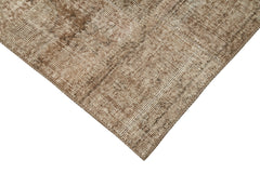 Handmade Area Rug – Brown Patchwork Cotton Wool Turkish Vintage Carpet 2'10''x7'3''