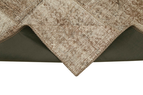 Handmade Area Rug – Brown Patchwork Cotton Wool Turkish Vintage Carpet 2'10''x7'3''