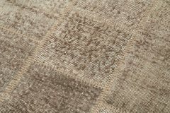 Kirk Yama Brown Patchwork Cotton Wool Handmade Area Rug 2'10'' x 6'9''