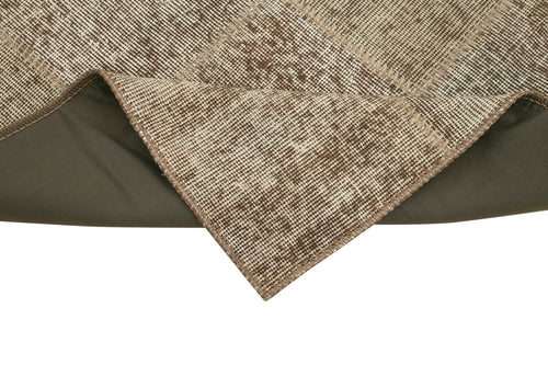 Kirk Yama Brown Patchwork Cotton Wool Handmade Area Rug 2'10'' x 6'9''