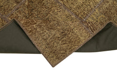 Kirk Yama Brown Patchwork Cotton Wool Handmade Area Rug 2'10'' x 7'7''