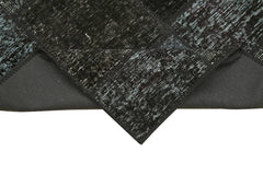 Kirk Yama Black Patchwork Cotton Wool Handmade Area Rug 2'9'' x 9'10''