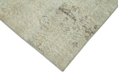 Kirk Yama Beige Patchwork Cotton Wool Handmade Area Rug 2'10'' x 9'11''