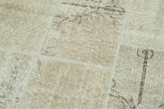 Kirk Yama Beige Patchwork Cotton Wool Handmade Area Rug 2'10'' x 9'11''