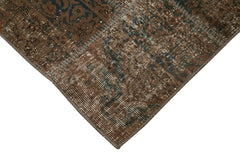 Kirk Yama Brown Patchwork Cotton Wool Handmade Area Rug 2'10'' x 10'0''