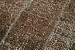 Kirk Yama Brown Patchwork Cotton Wool Handmade Area Rug 2'10'' x 10'0''
