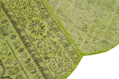 Handmade Area Rug – Kirk Yama Green Patchwork Cotton Wool Rug 6'7'' x 6'7''