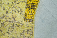 Kirk Yama Yellow Patchwork Cotton Wool Handmade Area Rug 6'5'' x 6'5''