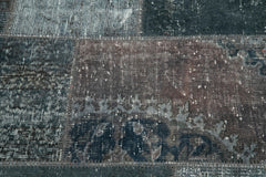 Handmade Area Rug - Grey Patchwork Cotton Wool Vintage Carpet 5'1'' x 5'1''