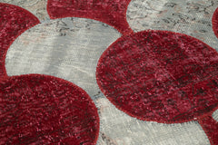 Kirk Yama Grey Patchwork Cotton Wool Handmade Area Rug 5'7'' x 8'8''