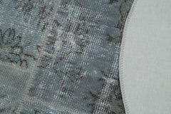 Kirk Yama Grey Patchwork Cotton Wool Handmade Area Rug 4'10'' x 4'10''