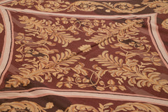 Aubusson Floral Pink Floral Cotton Wool Handmade Area Rug 11'11'' x 12'7''