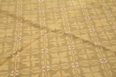 Aubusson Floral Brown Floral Cotton Wool Handmade Area Rug 8'7'' x 11'11''