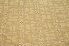 Aubusson Floral Brown Floral Cotton Wool Handmade Area Rug 9'8'' x 13'8''