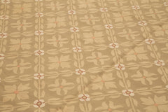 Aubusson Floral Brown Floral Cotton Wool Handmade Area Rug 9'8'' x 13'10''