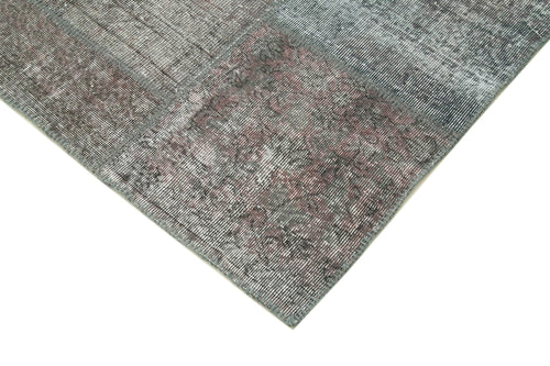 Kirk Yama Grey Patchwork Cotton Wool Handmade Area Rug 8'1'' x 11'6''