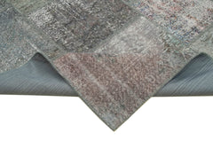 Kirk Yama Grey Patchwork Cotton Wool Handmade Area Rug 8'1'' x 11'6''