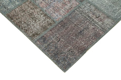 Kirk Yama Grey Patchwork Cotton Wool Handmade Area Rug 8'2'' x 11'5''