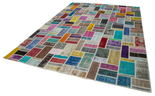 Kirk Yama Grey Patchwork Cotton Wool Handmade Area Rug 8'8'' x 11'10''