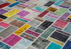 Kirk Yama Grey Patchwork Cotton Wool Handmade Area Rug 8'8'' x 11'10''