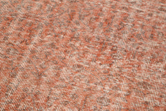 Overdyed Orange Orange Vintage Cotton Wool Handmade Area Rug 2'10'' x 9'4''