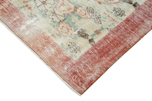 Vintage Beige Vintage Cotton Wool Handmade Area Rug 5'10'' x 9'1''