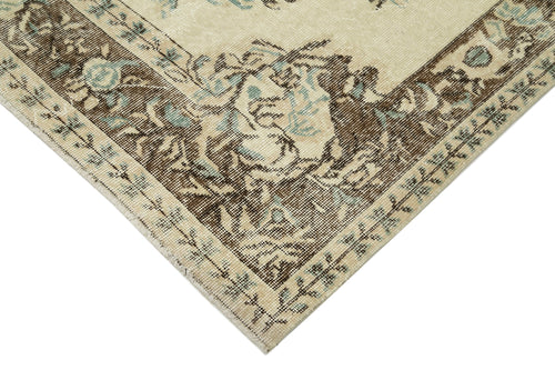 Vintage Beige Vintage Cotton Wool Handmade Area Rug 6'0'' x 9'6''