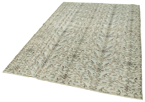 Overdyed Vintage Grey Vintage Cotton Wool Handmade Area Rug 5'8'' x 8'0''