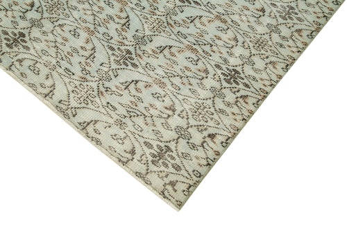 Overdyed Vintage Grey Vintage Cotton Wool Handmade Area Rug 5'8'' x 8'0''