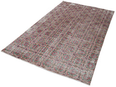 Handmade Area Rug – Red Kilim Cotton Wool Vintage Turkish Carpet 5'1''x8'2''