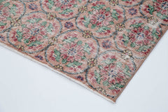 Handmade Area Rug – Red Kilim Cotton Wool Vintage Turkish Carpet 5'1''x8'2''