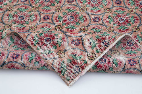 Handmade Area Rug – Red Kilim Cotton Wool Vintage Turkish Carpet 5'1''x8'2''