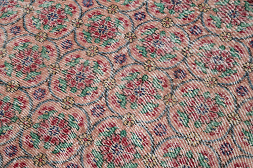 Handmade Area Rug – Red Kilim Cotton Wool Vintage Turkish Carpet 5'1''x8'2''