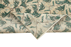 Handmade Area Rug - Checkered Kilim Beige Cotton Wool Vintage Carpet 5'0''x8'7''