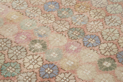 Handmade Area Rug – Checkered Kilim Beige Cotton Wool Vintage Carpet 6'2''x8'7''