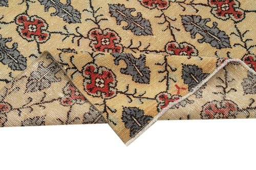 Handmade Area Rug – Checkered Kilim Turkish Wool Cotton Rug 4'10''x7'8'' Soft Durable