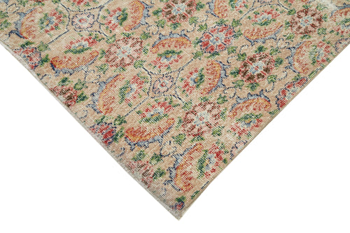 Checkered Kilim White Cotton Wool Handmade Area Rug 5'0'' x 8'1''