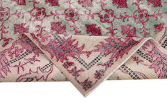 Checkered Kilim Red Cotton Wool Handmade Area Rug 5'5'' x 9'0''