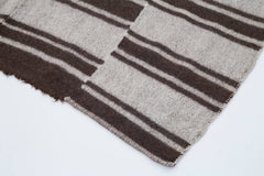 Handmade Area Rug - Brown Geometric Turkish Wool Rug 4'10''x8'7'' | Cotton Wool